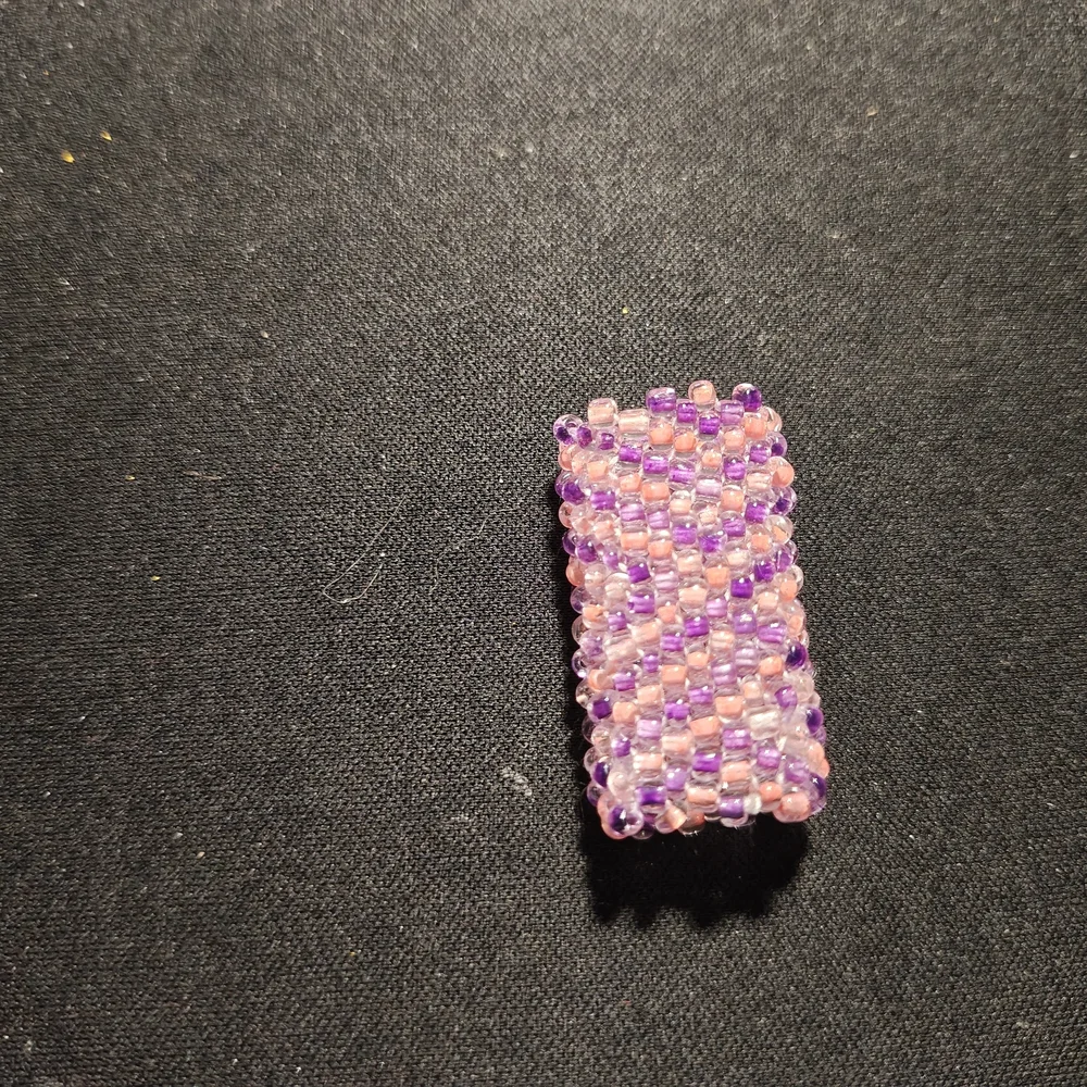 Dreadlock Bead Handmade Orange Purple Zigzag Seed Bead Hair Jewelry Peyote Charm